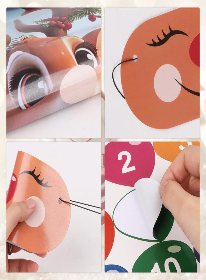 JOFONY Christmas Series Pin The Nose On The Reindeer,Classic Game for Kids and Adults in Christmas Party Home Family Gathering Theme Party - Image 4